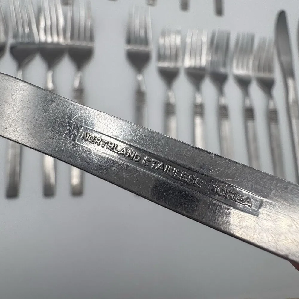 18 piece set Northland DANISH FLING Stainless Steel Silverware Korea